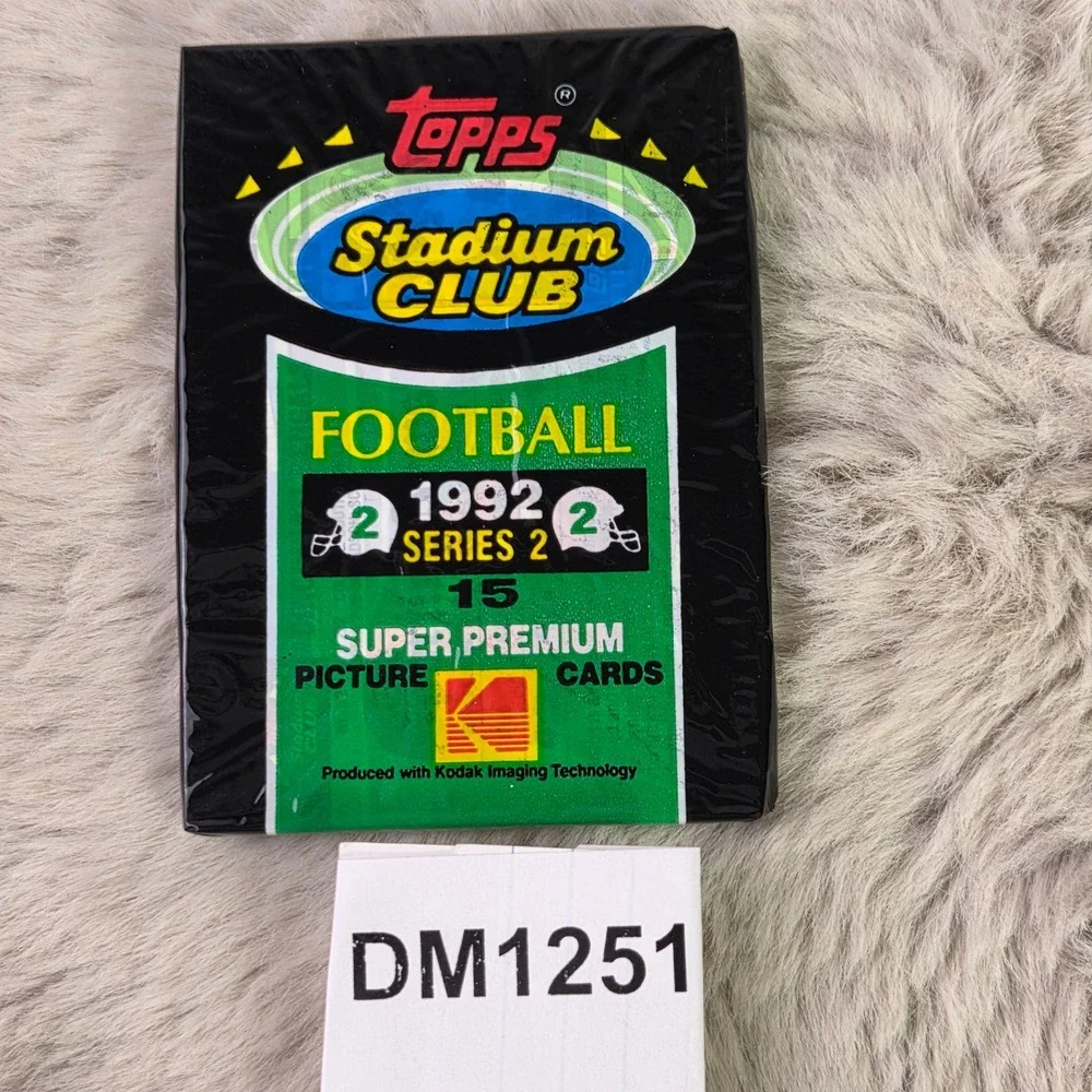 5 Pack Lot 1992 Topps Stadium Club Football Series 2 Sealed Super Premium Cards